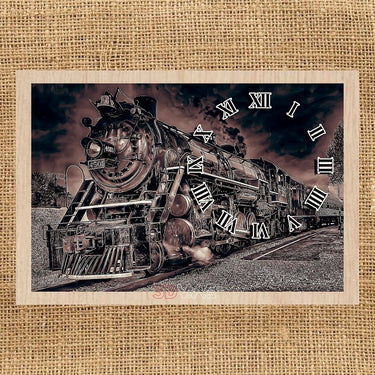 TRAIN CLOCK Glowforge laser file 3DWave